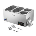 Devanti Commercial Food Warmer Bain Marie 4 Electric Buffet Pans