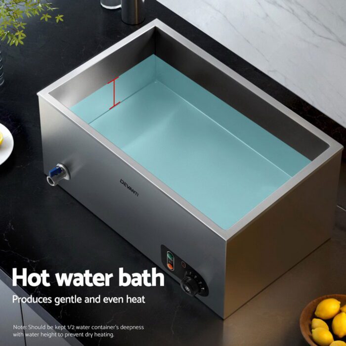 Devanti Commercial Food Warmer Bain Marie 4 Electric Buffet Pans - Image 4