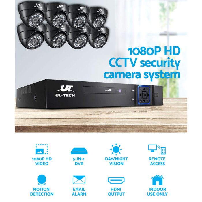UL-tech CCTV Security System 8CH DVR 8 Cameras 1TB Hard Drive - Image 4