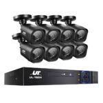 UL-TECH 1080P Security Camera System 8CH DVR with 8 CCTV Square Cameras