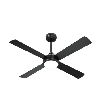 Vevare 52'' AC Ceiling Fan with Light Remote Control 4 Blades Black