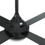 Vevare 52'' AC Ceiling Fan with Light Remote Control 4 Blades Black - Image 10