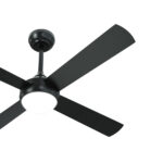 Vevare 52'' AC Ceiling Fan with Light Remote Control 4 Blades Black - Image 7
