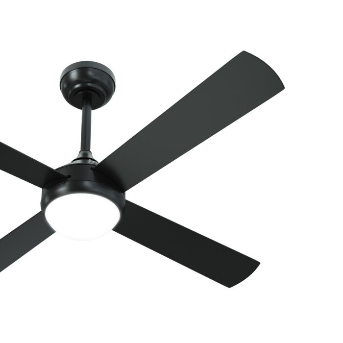 Vevare 52'' AC Ceiling Fan with Light Remote Control 4 Blades Black - Image 7