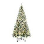Tinseltown Christmas Tree 2.4M 8FT Snow Flocked Green with LED