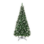 Tinseltown Christmas Tree 2.4M 8FT Snowy Xmas Decorations Home Decor Green 1400 tips