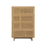 Oikiture 4 Chest of Drawers Storage Cabinet Tallboy Natural Set of 2 - Image 4