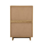 Oikiture 4 Chest of Drawers Storage Cabinet Tallboy Natural Set of 2 - Image 9