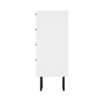 Oikiture 4 Chest of Drawers Tallboy Dresser Cabinet White Set of 2 - Image 7