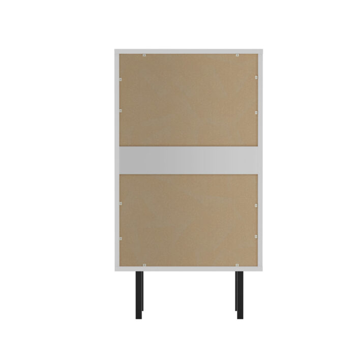 Oikiture 4 Chest of Drawers Tallboy Dresser Cabinet White Set of 2 - Image 9