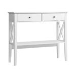 Oikiture Console Table Wooden Hallway Display Stand