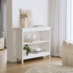 Oikiture 3-Tier Console Table Open Shelf Wooden White - Image 10