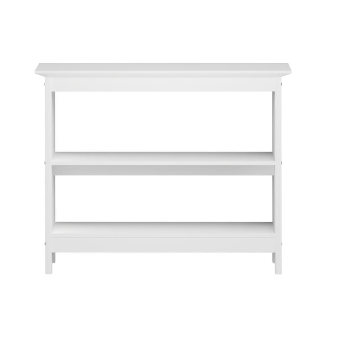 Oikiture 3-Tier Console Table Open Shelf Wooden White - Image 6