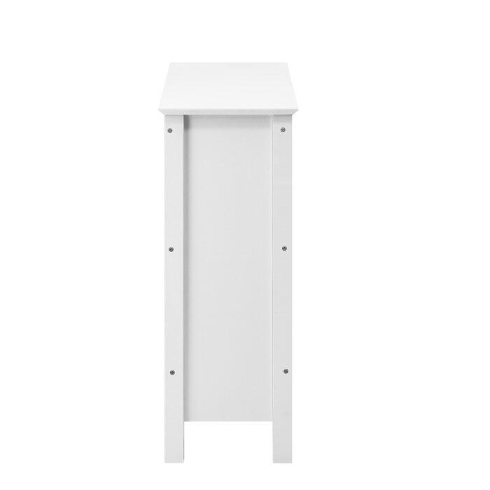 Oikiture 3-Tier Console Table Open Shelf Wooden White - Image 2