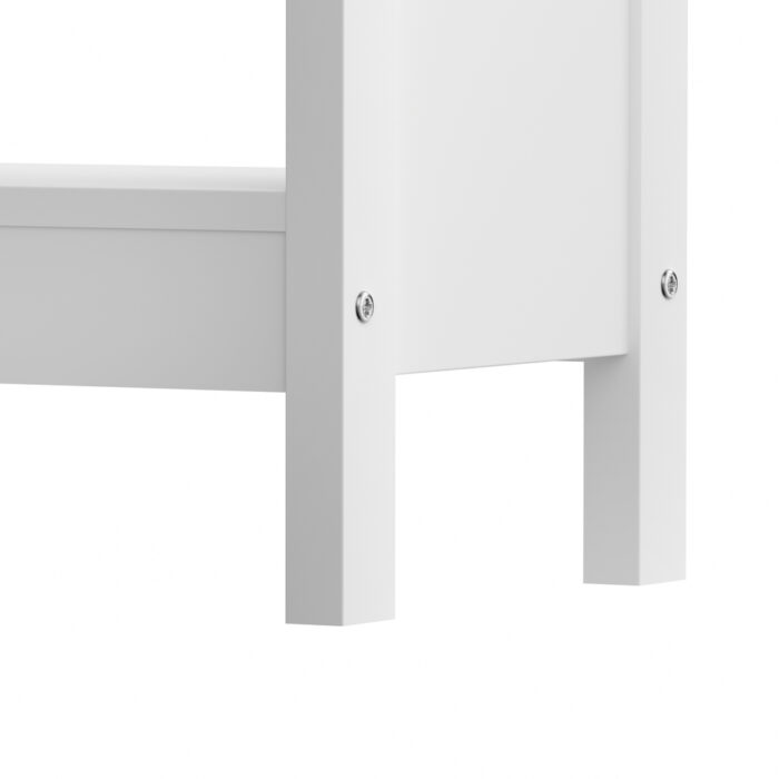 Oikiture 3-Tier Console Table Open Shelf Wooden White - Image 5