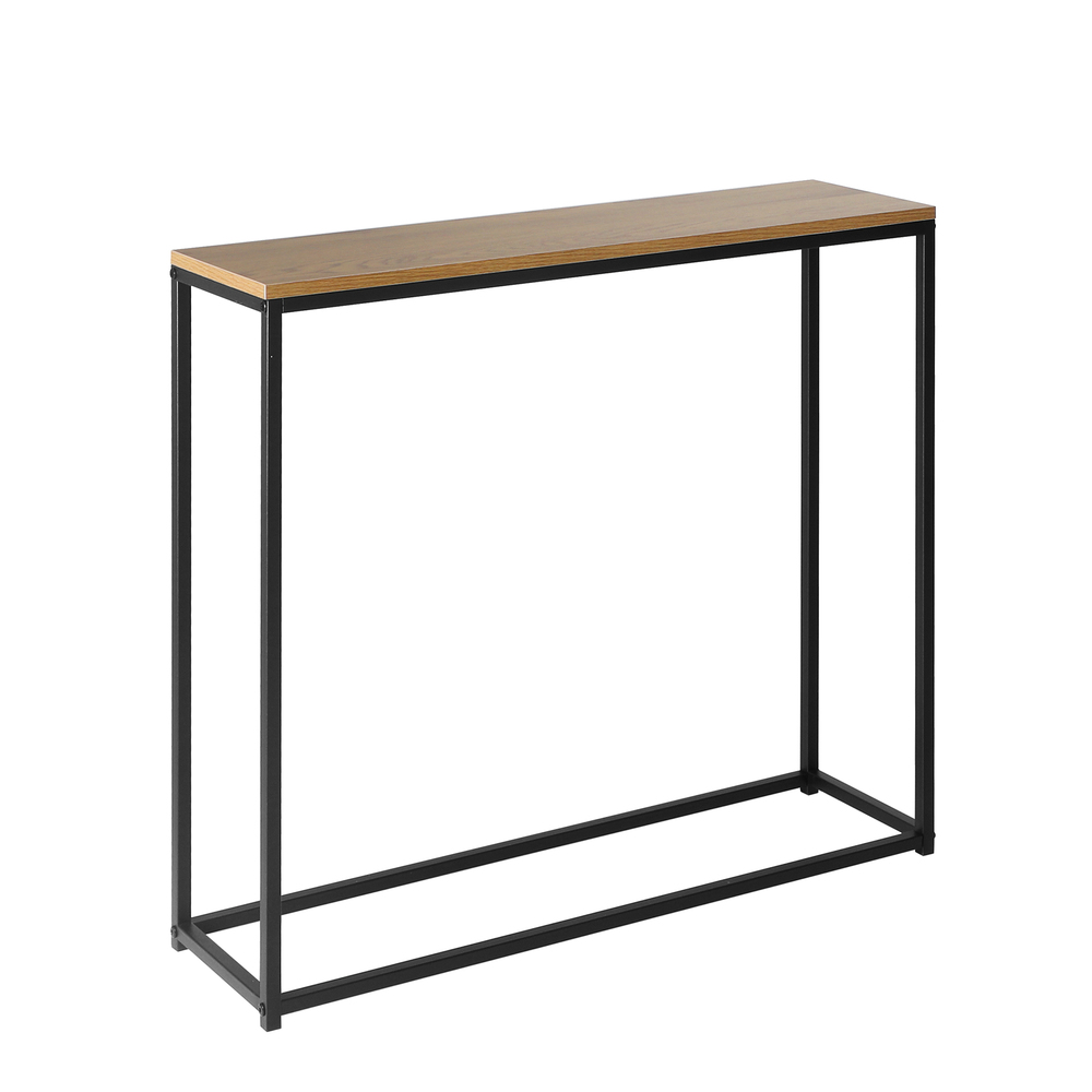 CST-VJ-LONI-BKWD-01 Oikiture Console Table Wooden Tabletop Black&Wood - Image 1