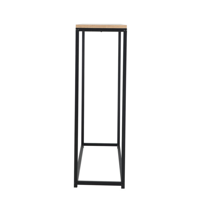 Oikiture Console Table Wooden Tabletop Black&Wood - Image 5