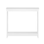 Oikiture 2-Tier Console Table X-Design Wooden White - Image 6