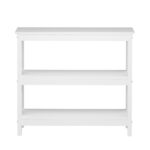 Oikiture 3-Tier Console Table X-Design Wooden White - Image 3