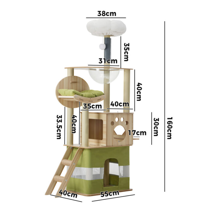 Alopet Cat Tree Tower Scratching Post Scratcher 160cm - Image 5