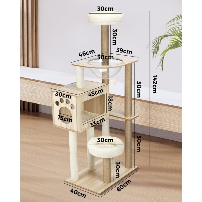 Alopet Cat Tree Tower Scratching Post Scratcher Cats Condo - Image 7