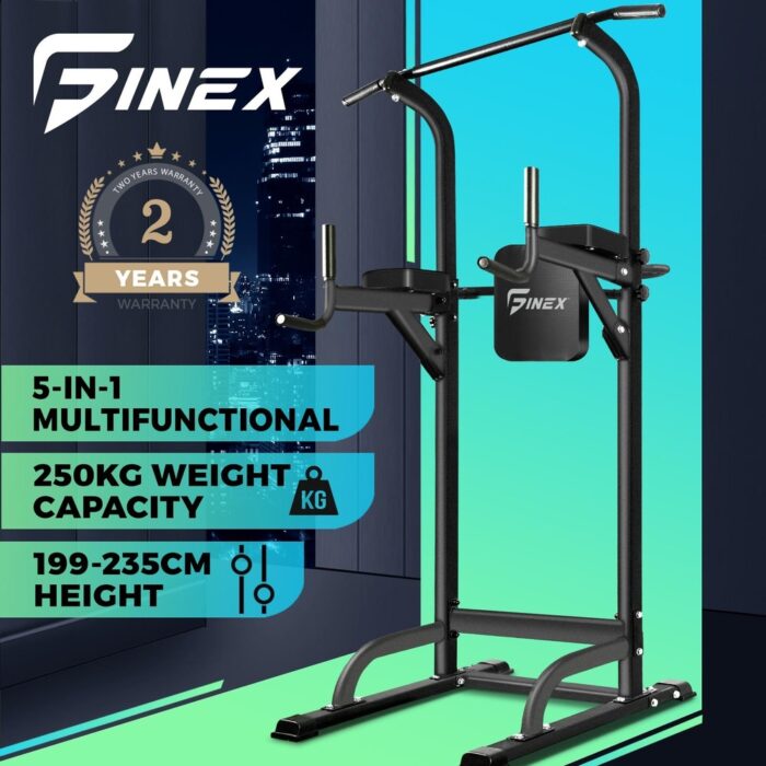 Finex Chin Up Tower Weight Bench Push Pull Up Knee Raise - Image 6