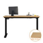 Oikiture Standing Desk Board with Drilled Hole Oak 120x60cm - Image 7