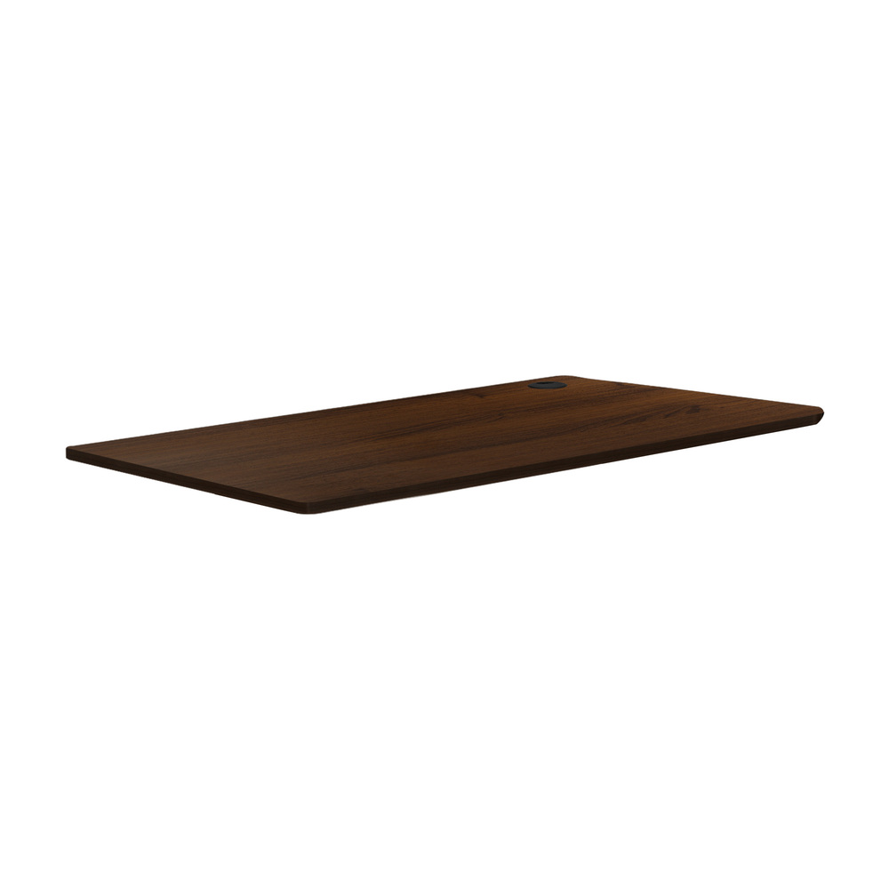 DB-14-WN-01 Oikiture Standing Desk Top with Drilled Hole Walnut 140x70cm - Image 1