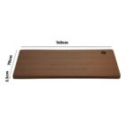Oikiture Standing Desk Top with Drilled Hole Walnut 140x70cm - Image 3