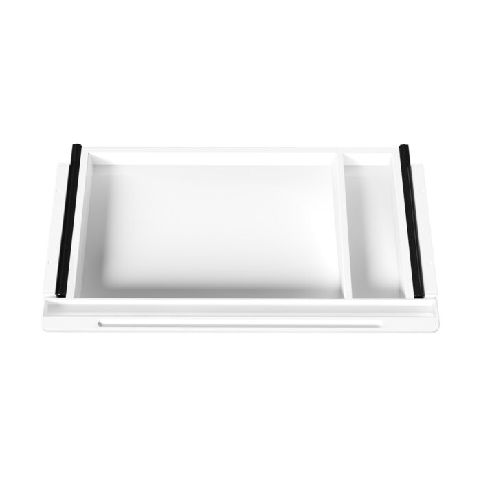 Oikiture Under Desk Drawer Pull-Out Drawer Sliding Tray White - Image 5