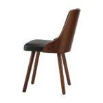 Oikiture Wooden Dining Chairs Padded Seat x2 Black - Image 8