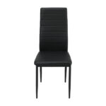 Oikiture 4PCS Dining Chairs High-Back Faux Leather Black - Image 2