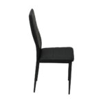 Oikiture 6PCS Dining Chairs High-Back Faux Leather Black - Image 5