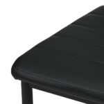 Oikiture 6PCS Dining Chairs High-Back Faux Leather Black - Image 4