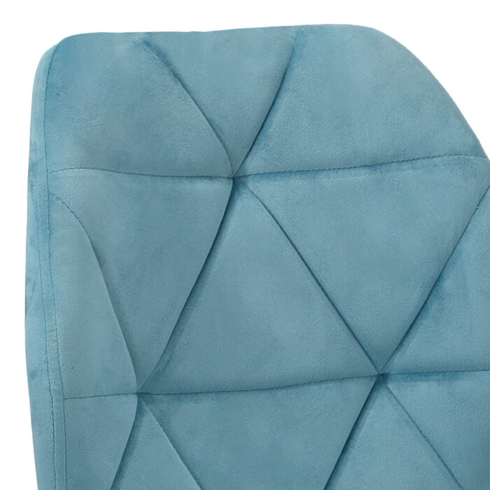 Oikiture Dining Chairs Set of 8 Velvet Blue - Image 5