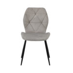 Oikiture Dining Chairs Set of 4 Velvet Grey - Image 6