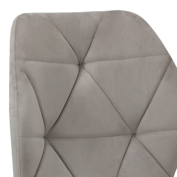 Oikiture Dining Chairs Set of 4 Velvet Grey - Image 3