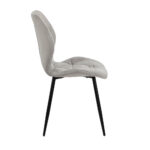 Oikiture Dining Chairs Set of 8 Velvet Grey - Image 3