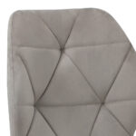 Oikiture Dining Chairs Set of 8 Velvet Grey - Image 5