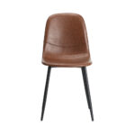 Oikiture 2x Dining Chairs Lounge Room PU Leather Brown - Image 7