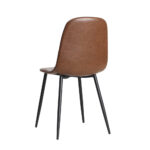 Oikiture 2x Dining Chairs Lounge Room PU Leather Brown - Image 6