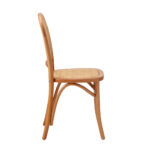 Oikiture 2PCS Dining Chairs Wooden Rattan Beige - Image 7
