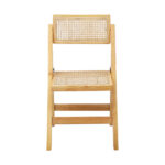 Oikiture 6x Dining Chairs Folding Rattan Chair Wooden - Image 3