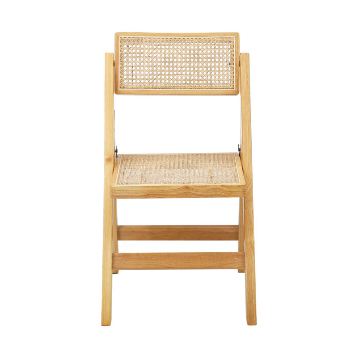 Oikiture 6x Dining Chairs Folding Rattan Chair Wooden - Image 3