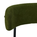 Oikiture 6x Dining Chair Round Boucle Seats Backrest Green - Image 5