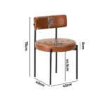 Oikiture 4x Dining Chair Round Leather Black - Image 7