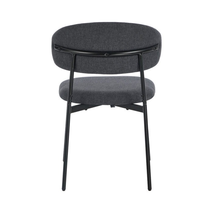 Oikiture 4x Dining Chairs Kitchen Seat Linen Fabric Accent Chair Grey - Image 9