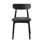 Oikiture 6x Dining Chairs PU Leather Solid Wood Black - Image 4