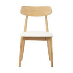 Oikiture 6x Dining Chairs PU Leather Solid Wood Beige - Image 4