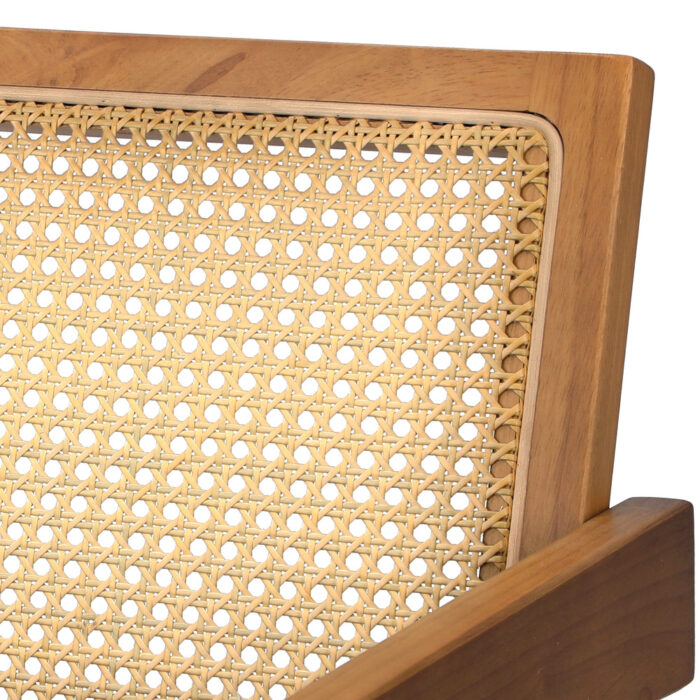 Oikiture 6x Dining Chairs Rattan Chair Wooden Walnut - Image 2